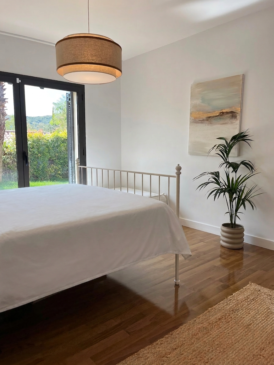 Master bedroom with garden access